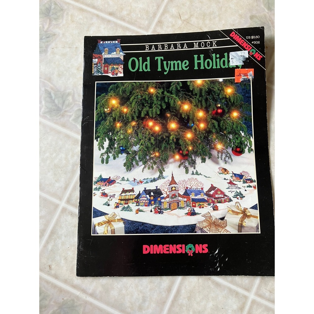 Dimensions‎ Pattern #302 Old Tyme Holiday Tree Skirt Barbara Mock Village Scene